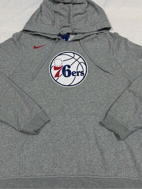 Philadelphia 76ers Hoodie Nike Big Logo Men’s Sweatshirt Grey XL